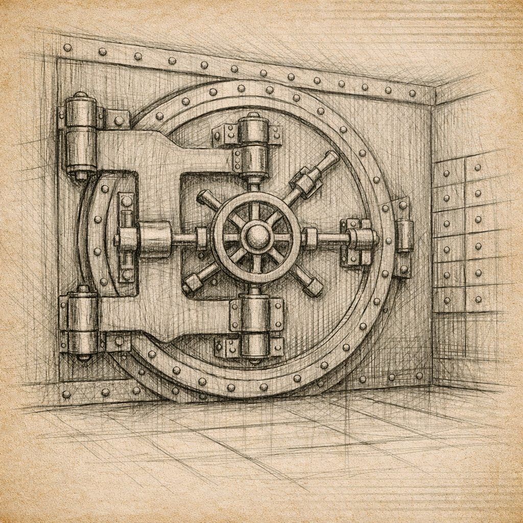 A figure standing secure